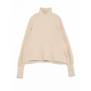 NEW NICHOLAS DALEY men's waffle rollneck top in ecru